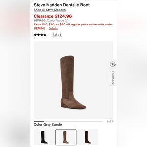 Steve Madden Tan Over the Knee Boots